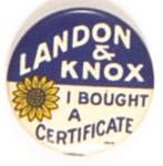 Landon-Knox Certificate