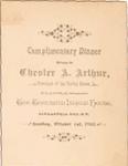 Chester Arthur Dinner Card