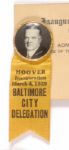 Hoover Baltimore Inaugural Pin, Card