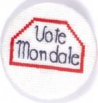 Vote Mondale Hand Stitched