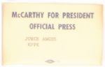 McCarthy Press Pass