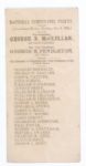 McClellan 1864 Ballot