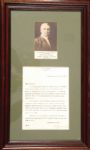 Harding Letter and Picture