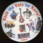 Kerry Rock the Vote 6” Celluloid