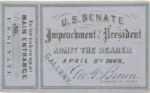 Andrew Johnson Impeachment Ticket
