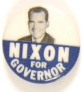 Nixon for Governor Rare Celluloid Version