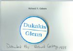 Dukakis-Glenn Proposed Ticket with Original Card