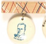 Roosevelt Ceramic and Wooden Pin