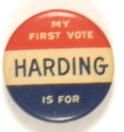Harding First Vote