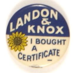 Landon and Knox Certificate Pin