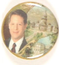 Al Gore Colorful 2000 Pin