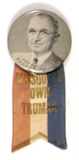 Truman Pin with Missouri Ribbon