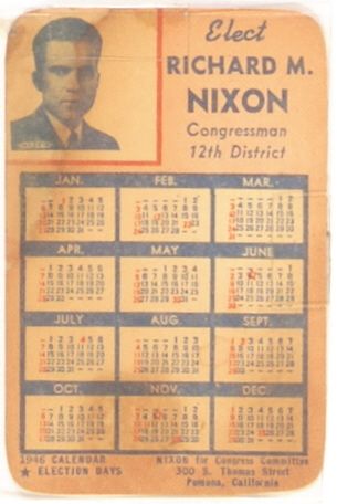 Nixon For Congress Calendar