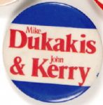 Dukakis and Kerry Massachusetts Pin
