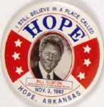 Clinton Believe in a Place Called Hope