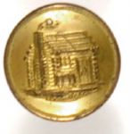 Harrison Log Cabin Brass Clothing Button