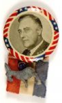 FDR Pin with Donkey, Ribbon