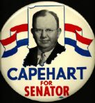 Capehart for Senator Giant Indiana Pin