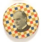 William McKinley Rare Checkered Celluloid