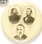 Coolidge, Fremont, Lincoln Pinback