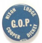 Nixon, Lodge, Cooper, Dickey Scarce Kentucky Coattail