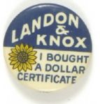 Landon I Bought a Dollar Certificate