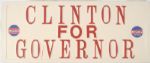 Clinton for Governor Large Car Magnet Sign