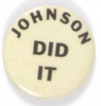 Johnson Did It