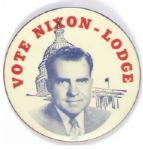 Vote Nixon-Lodge 4 Inch Celluloid