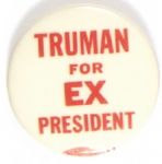 Truman for Ex President Red Letters