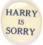 Harry is Sorry