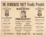John F. Kennedy Iowa Coattail Poster