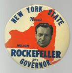 Rockefeller for Governor 6 Inch Celluloid