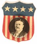 Theodore Roosevelt Celluloid With Shield