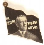 Woodrow Wilson Celluloid Flag