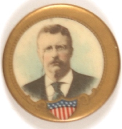 Theodore Roosevelt Gold Border and Shield