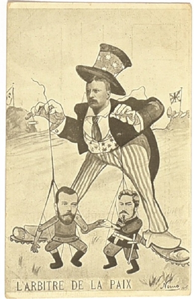 Theodore Roosevelt Rare Russo-Japanese War Postcard
