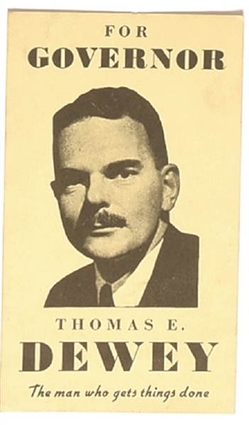 Thomas Dewey for Governor Campaign Card