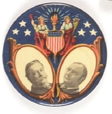 Taft, Sherman Rare Lady Liberty and Shield Jugate