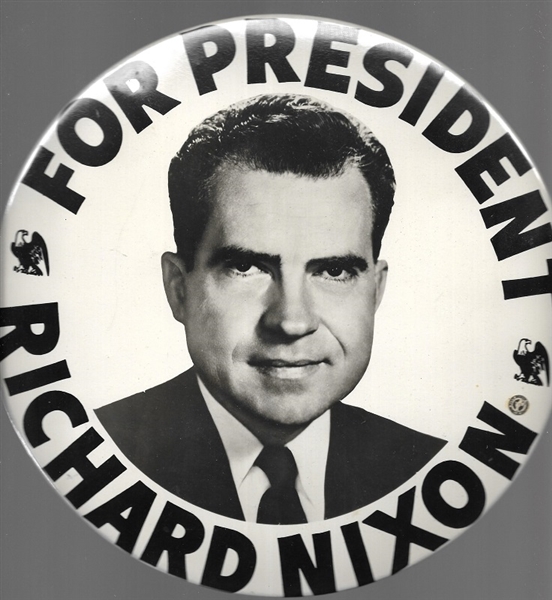 Nixon for President 9 Inch 1960 Celluloid