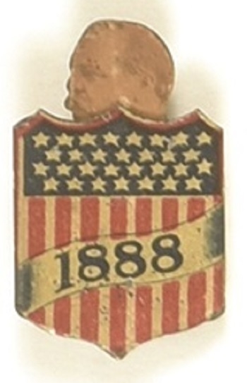 Grover Cleveland 1888 Mechanical Pop-Up Pin