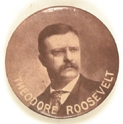 Theodore Roosevelt Unusual Sepia Celluloid