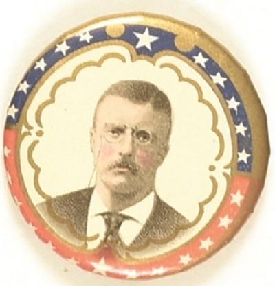 Theodore Roosevelt Colorful Stars Celluloid