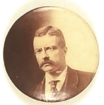 Theodore Roosevelt Tinted Sepia Celluloid