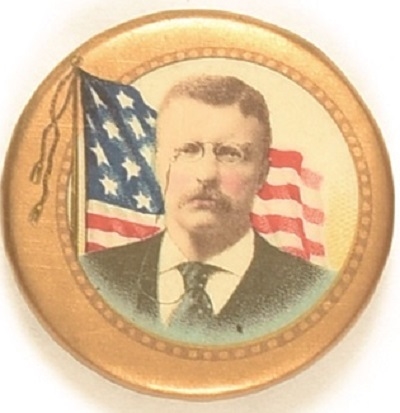 Theodore Roosevelt Flag, Gold Border
