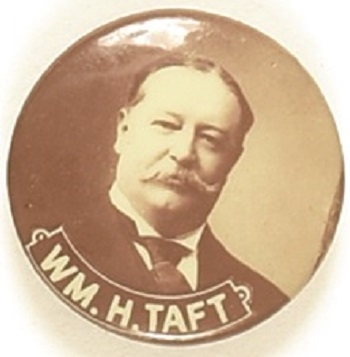 Wm. H. Taft Sepia Celluloid