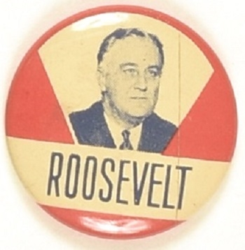 Franklin Roosevelt 1 Inch Litho, Popular Design