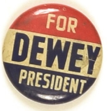 Dewey for President Red, White, Blue Litho