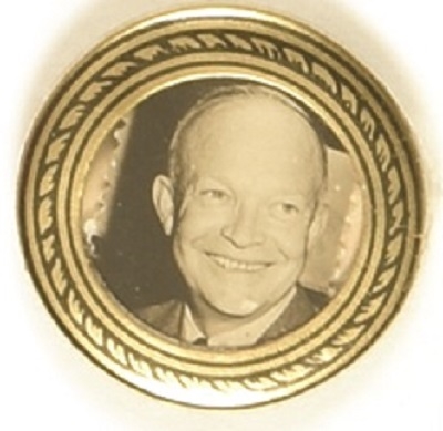 Eisenhower Celluloid With Unusual Border