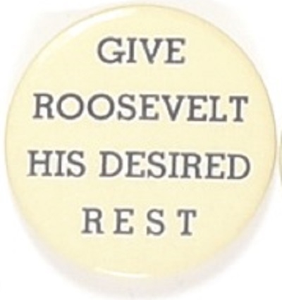 Give Roosevelt His Deserved Rest